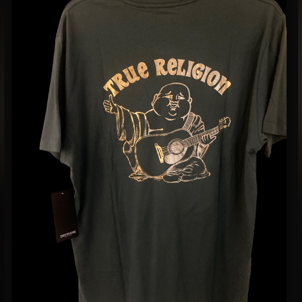 Green brad new true religion shirt Large
